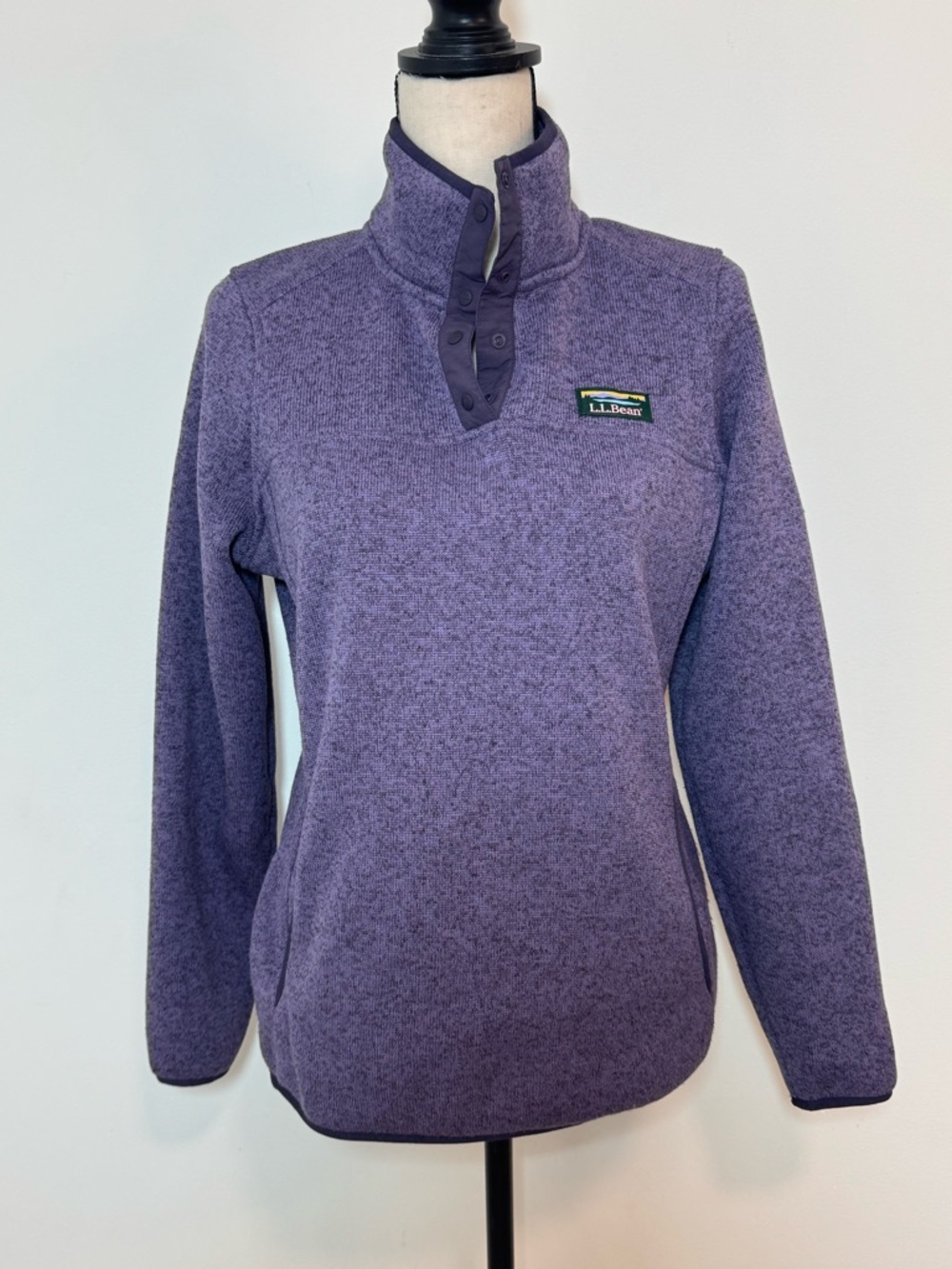 L.L. Bean Sweater Fleece Pullover Snap T Neck Small Gorpcore